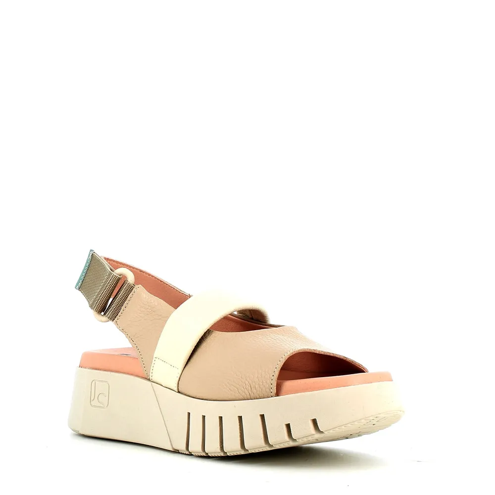 Jose Saenz Wedge Sandal Beige Cream