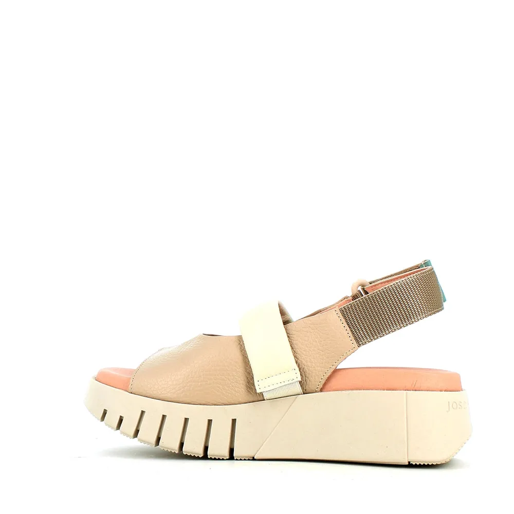 Jose Saenz Wedge Sandal Beige Cream