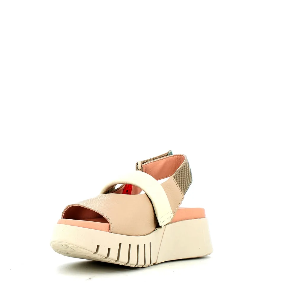 Jose Saenz Wedge Sandal Beige Cream