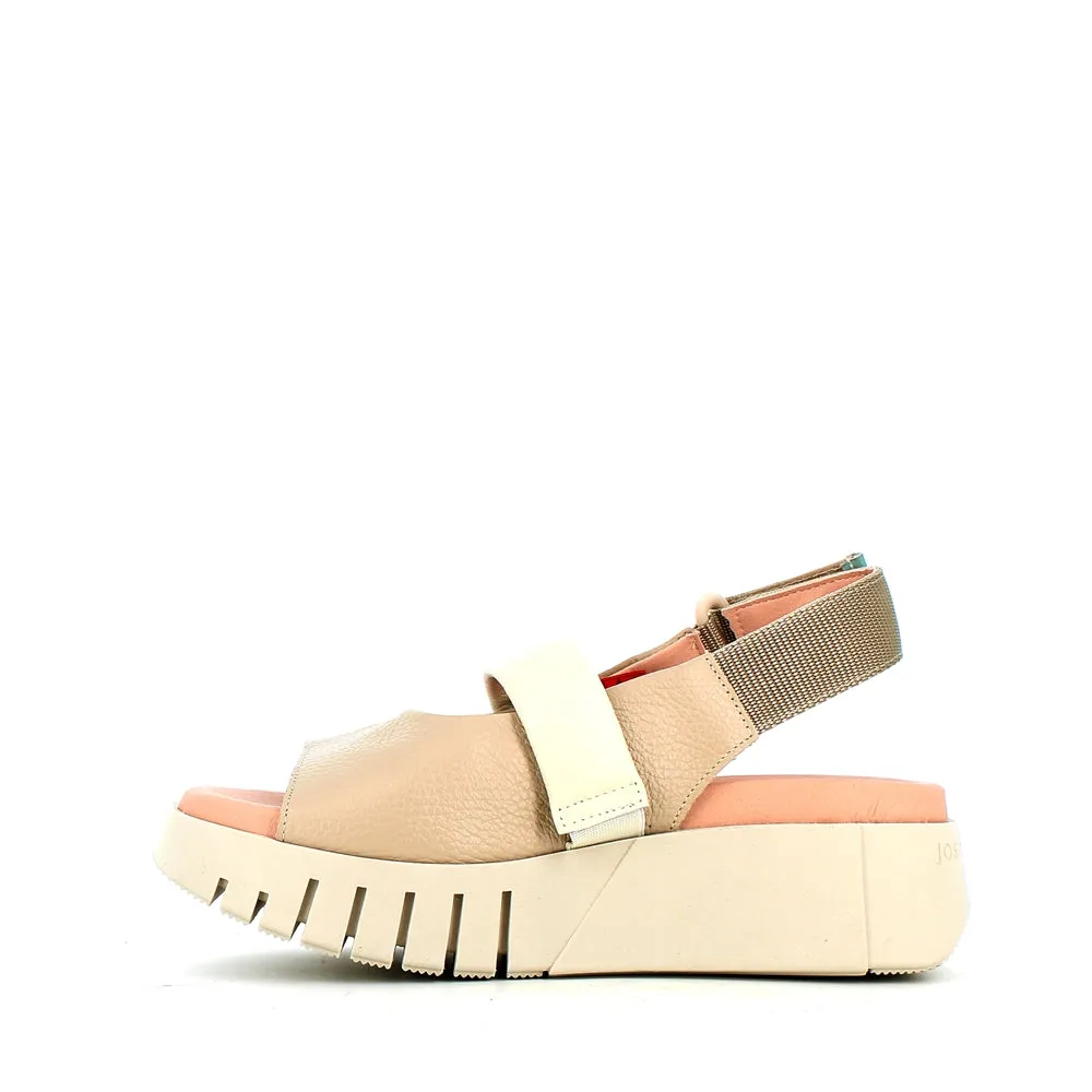 Jose Saenz Wedge Sandal Beige Cream