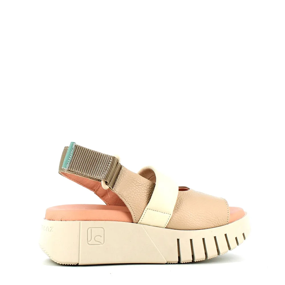 Jose Saenz Wedge Sandal Beige Cream
