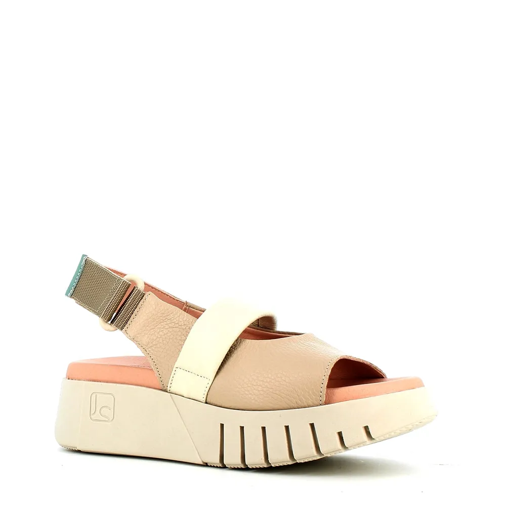 Jose Saenz Wedge Sandal Beige Cream