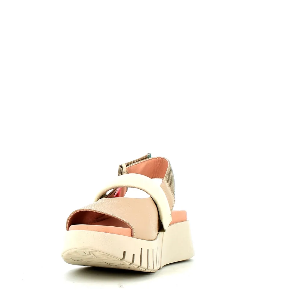 Jose Saenz Wedge Sandal Beige Cream