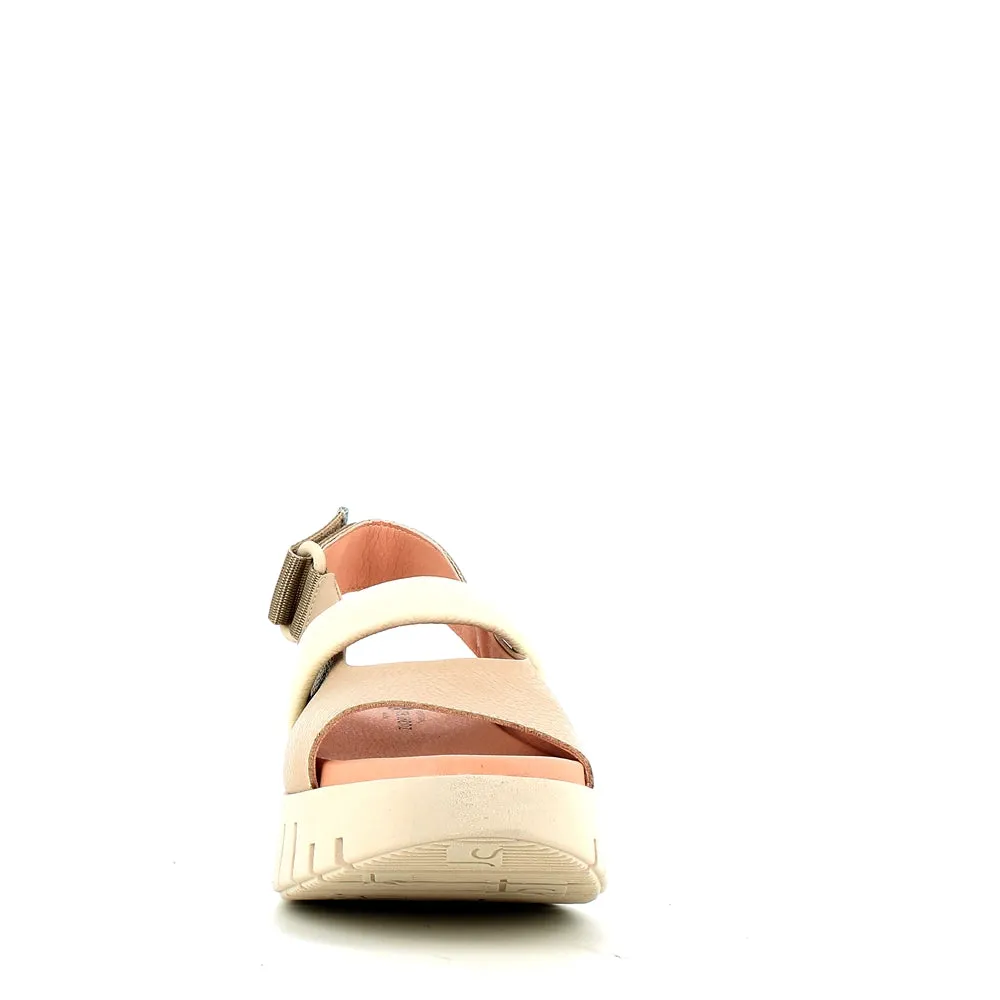 Jose Saenz Wedge Sandal Beige Cream