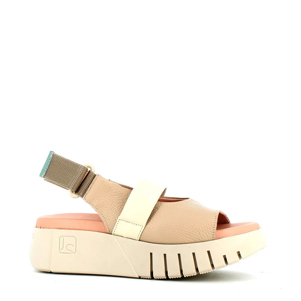 Jose Saenz Wedge Sandal Beige Cream