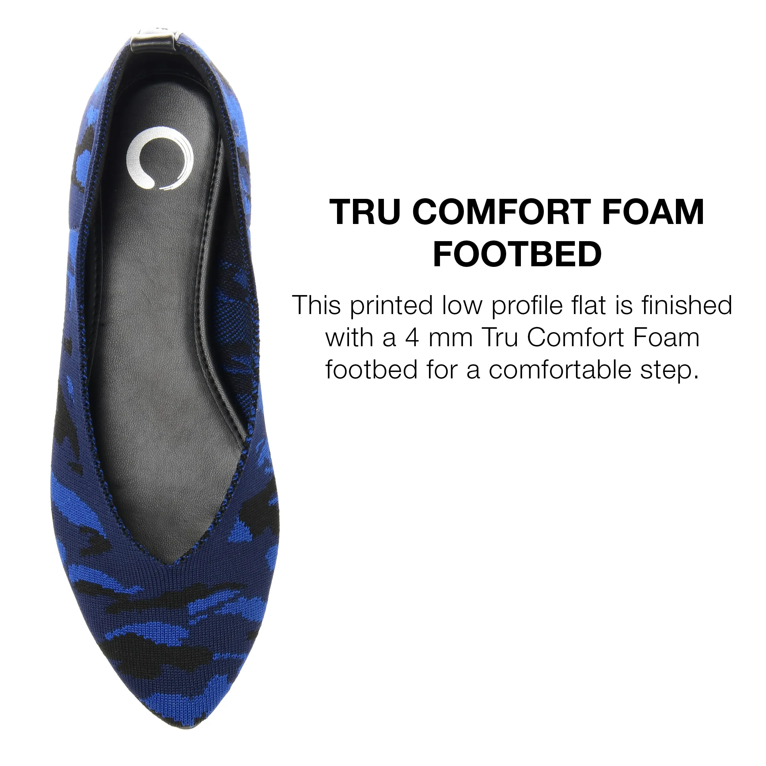 Journee Collection Womens Comfort Foam? Karise Flat Blue 6 M
