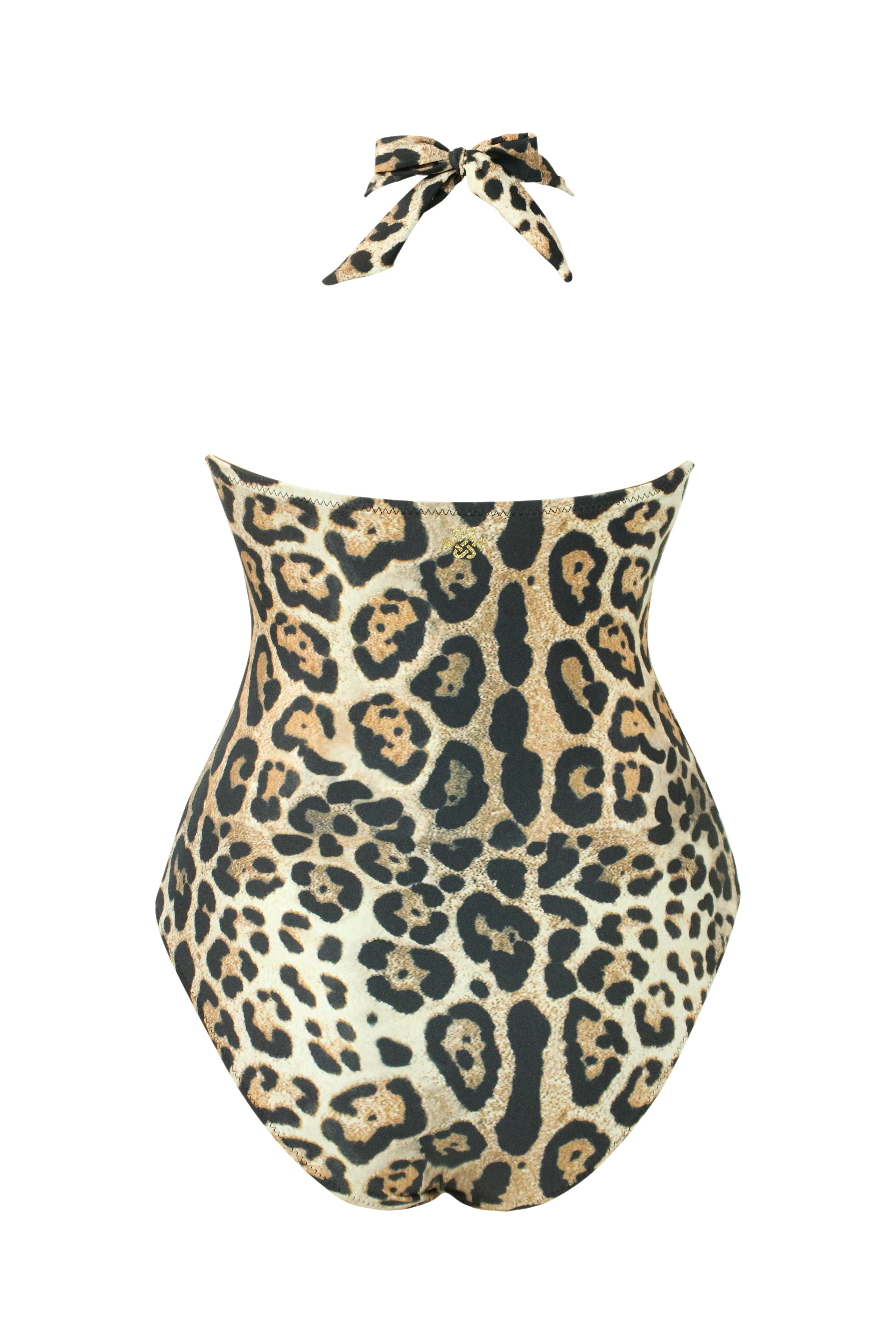 KAANDA CLASSIC Cheetah UW Front Twist Halter Onepiece
