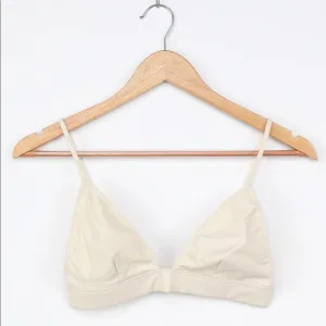 Katrina Cream Vegan Leather Bralette