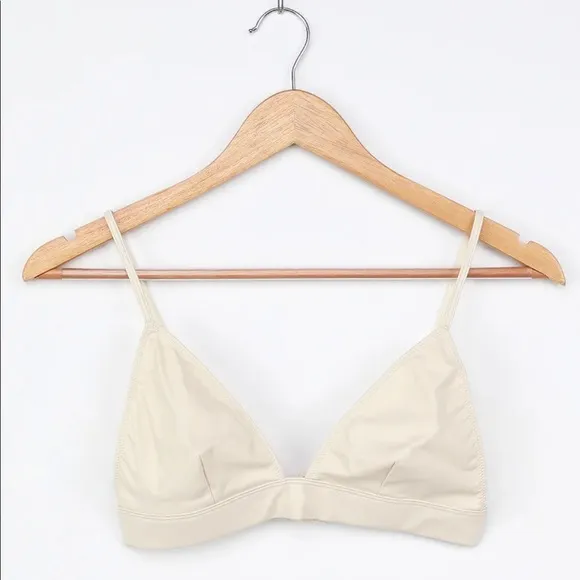 Katrina Cream Vegan Leather Bralette