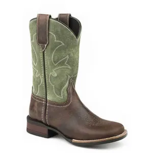 Kid's Roper Monterey Leather Boots Handcrafted Brown