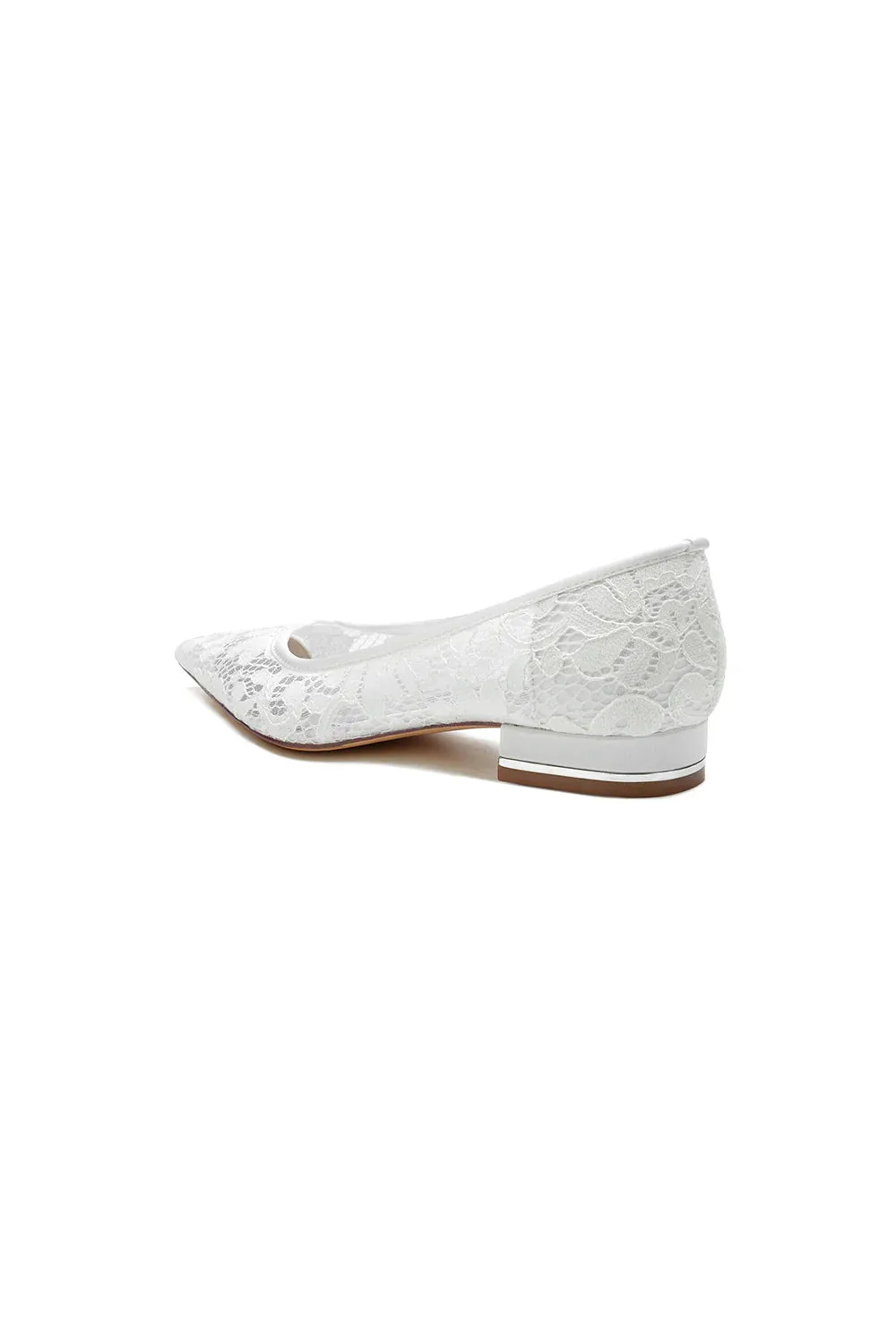Lace Cocktail Pointed Toe Flats