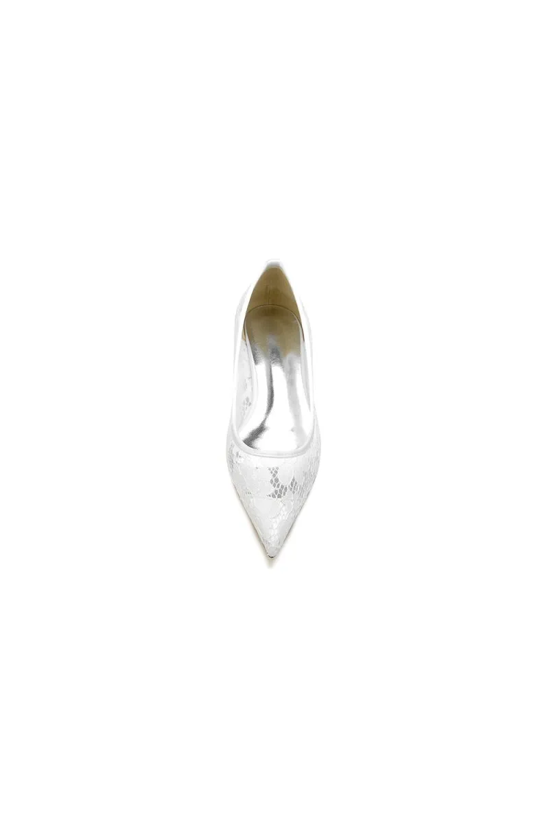 Lace Cocktail Pointed Toe Flats