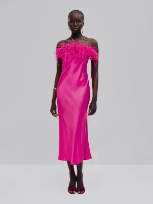 Liamy | Satin Feather Dress