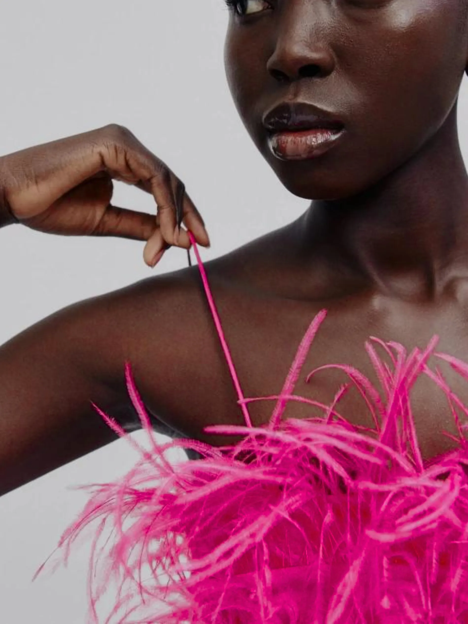 Liamy | Satin Feather Dress