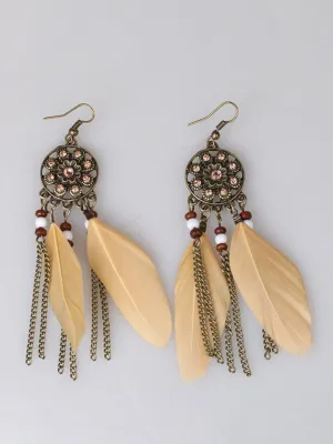 Long Feather Earrings