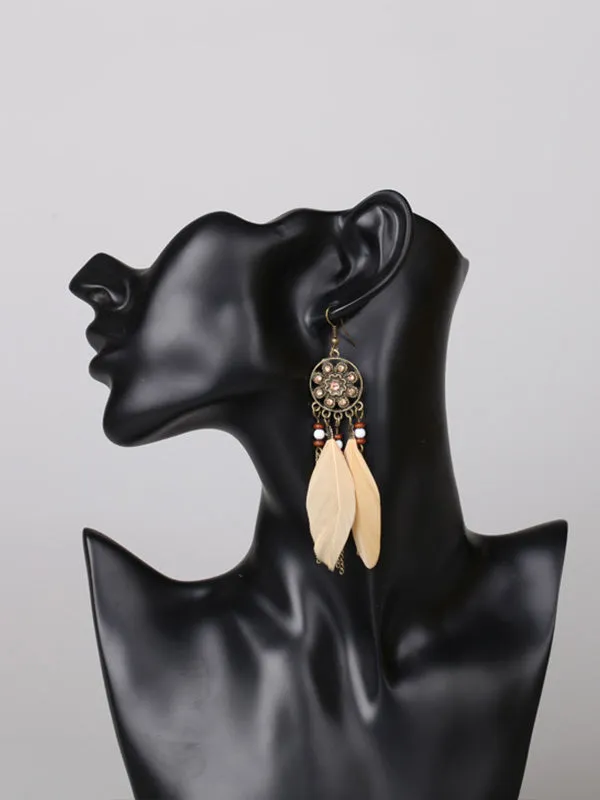 Long Feather Earrings