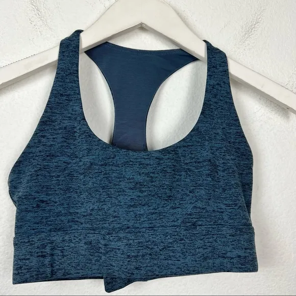 Lorna Jane Venice Beach blue marled Maximum support sports bra Size XS