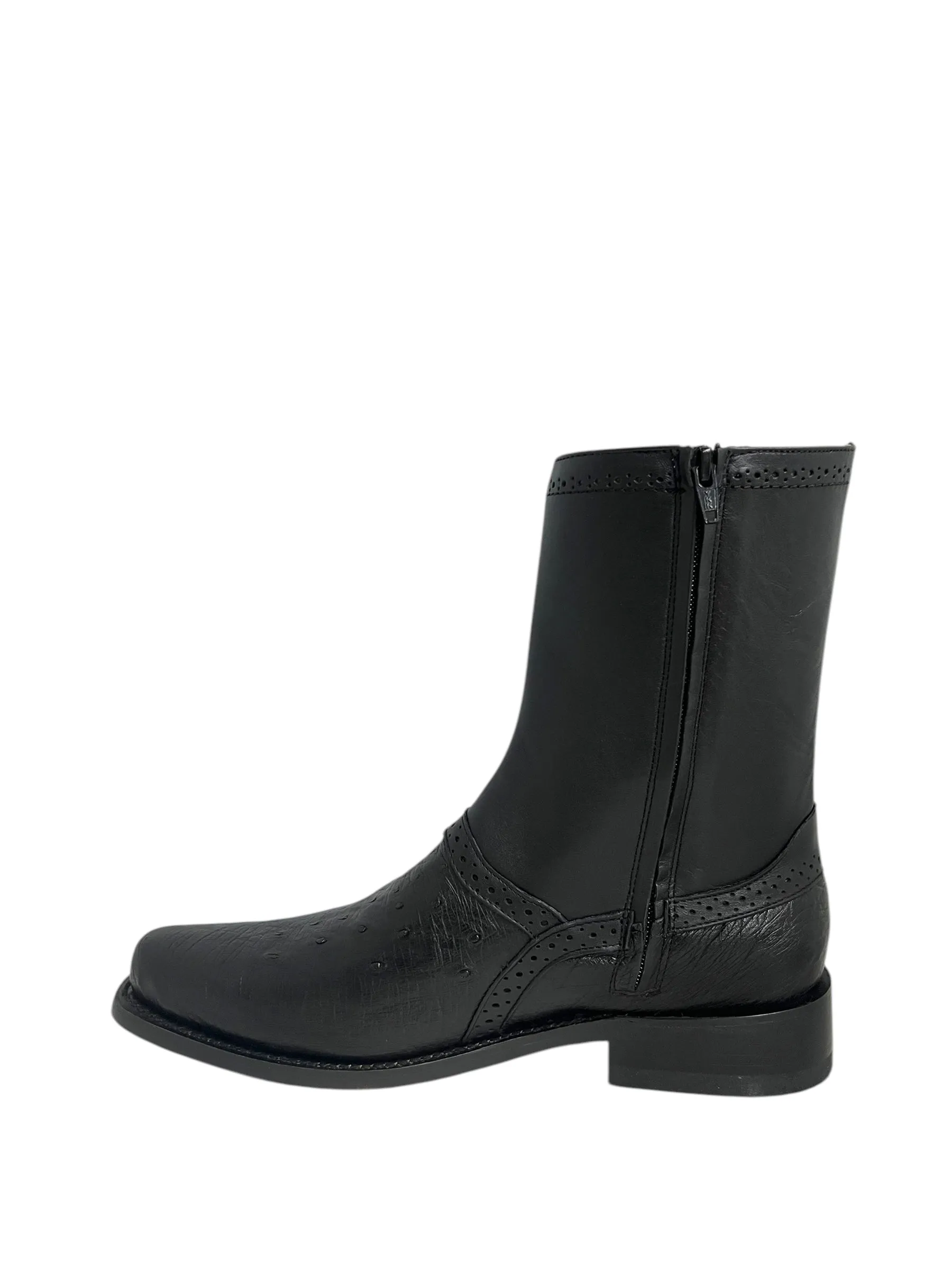 Los Altos Men's Smooth Ostrich Leather Boots - 78BI9705