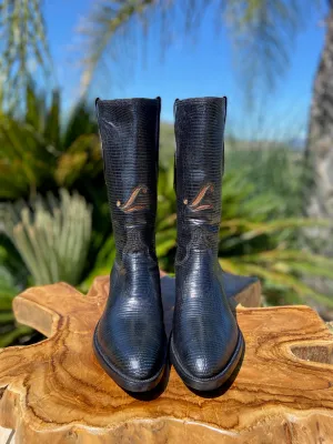 Lucchese San Antonio Full Teju Lizard Cowboy Boots 9.5 D