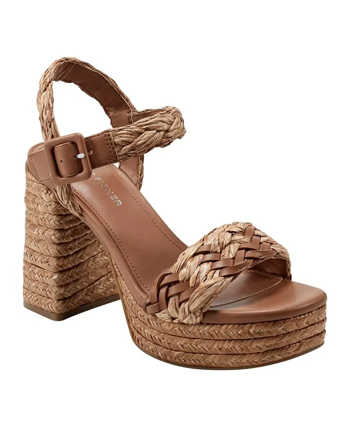 MARC FISHER Seclude Woven Platform Block Heel