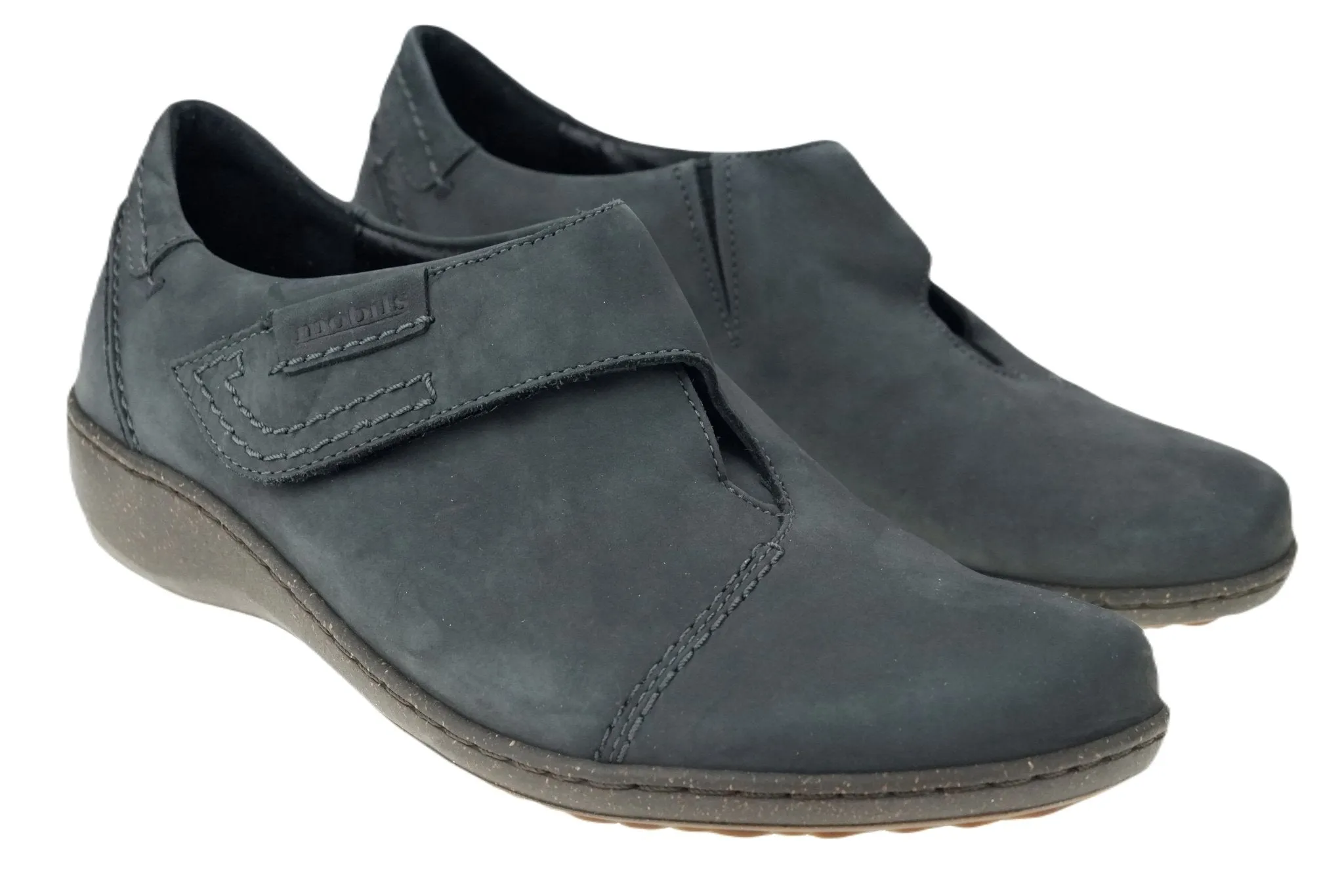 'Martha' women´s ergonomic strap wide fit (H) shoe - Grey