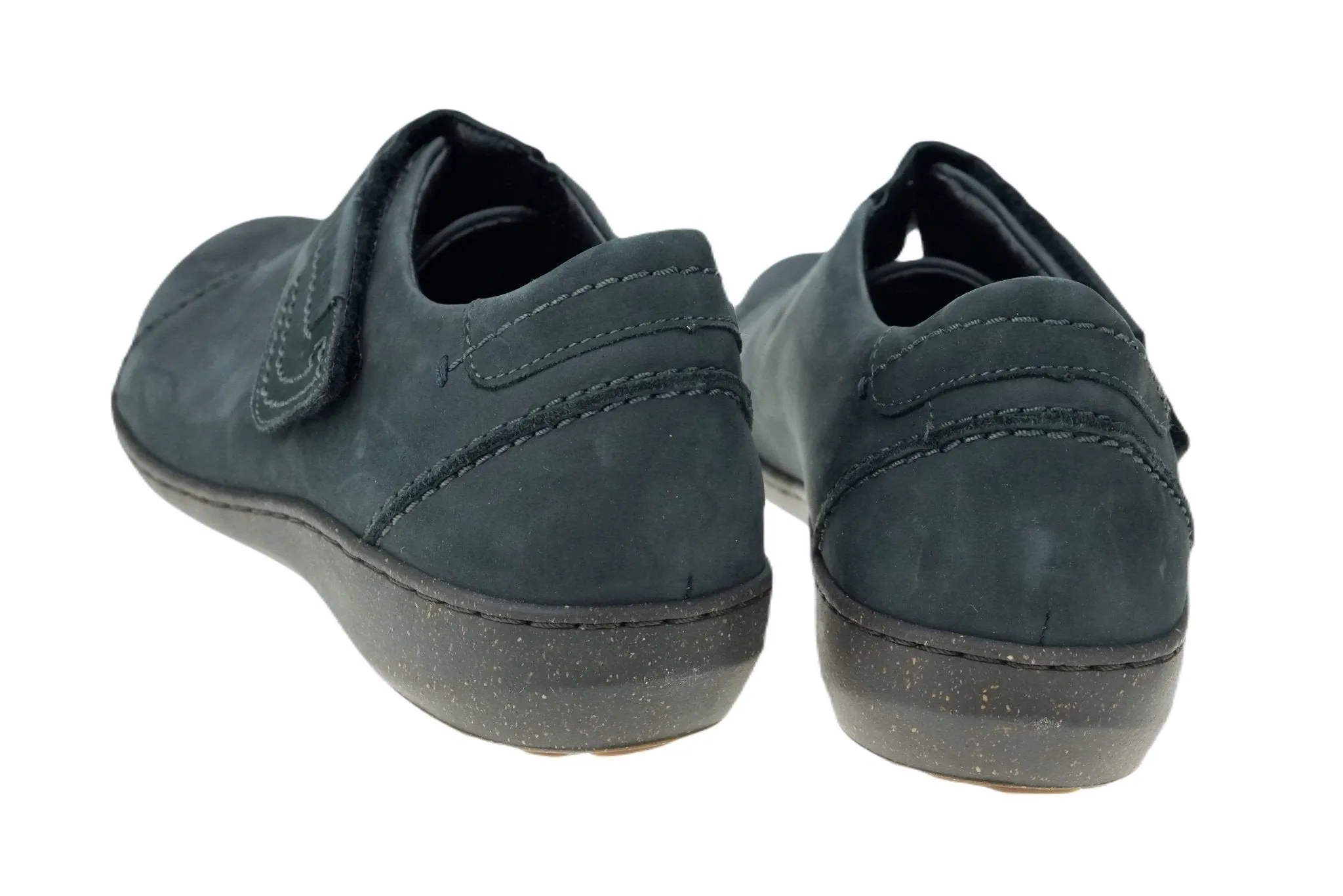 'Martha' women´s ergonomic strap wide fit (H) shoe - Grey