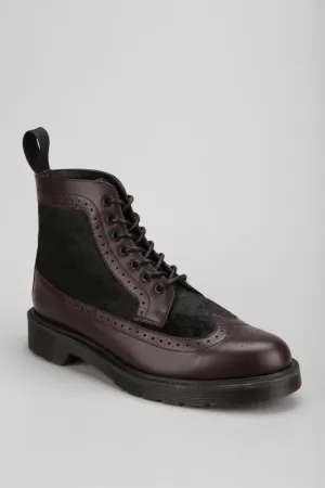 MATIAS OXBLOOD BLACK SMOOTH ITALIAN HAIR ON BOOT
