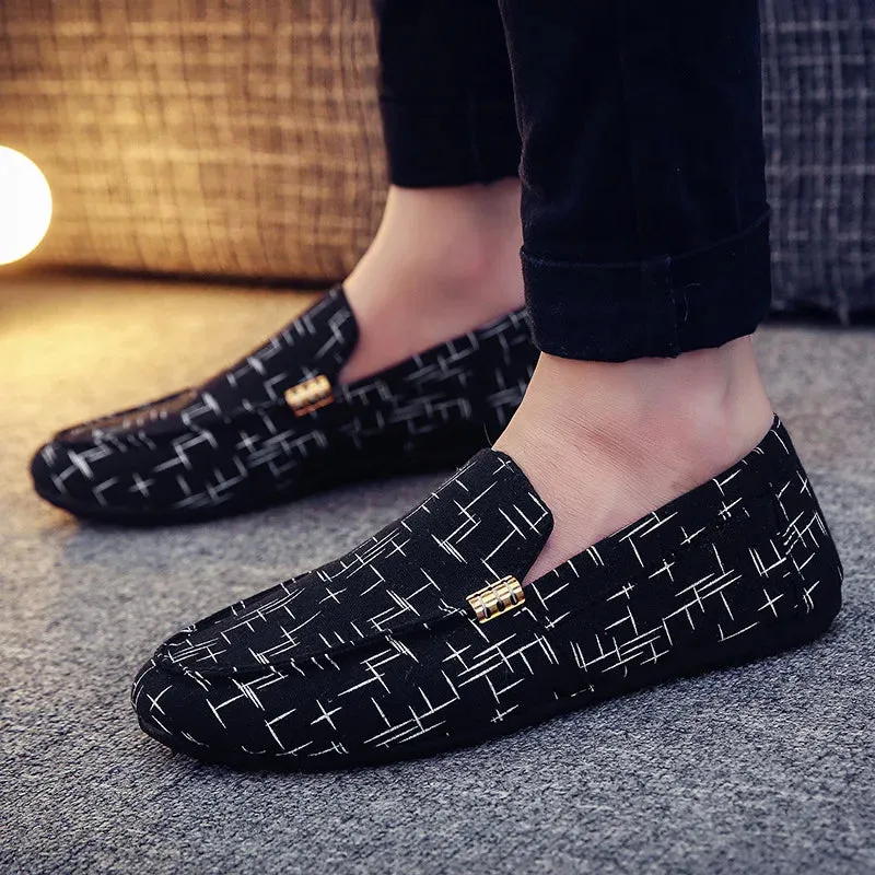 Men's Casual Shoes Red Loafers Cleat Shoes Metal Trim Adulto Driving Moccasin Soft Comfortable Casual Shoes Men's Sneakers Flats