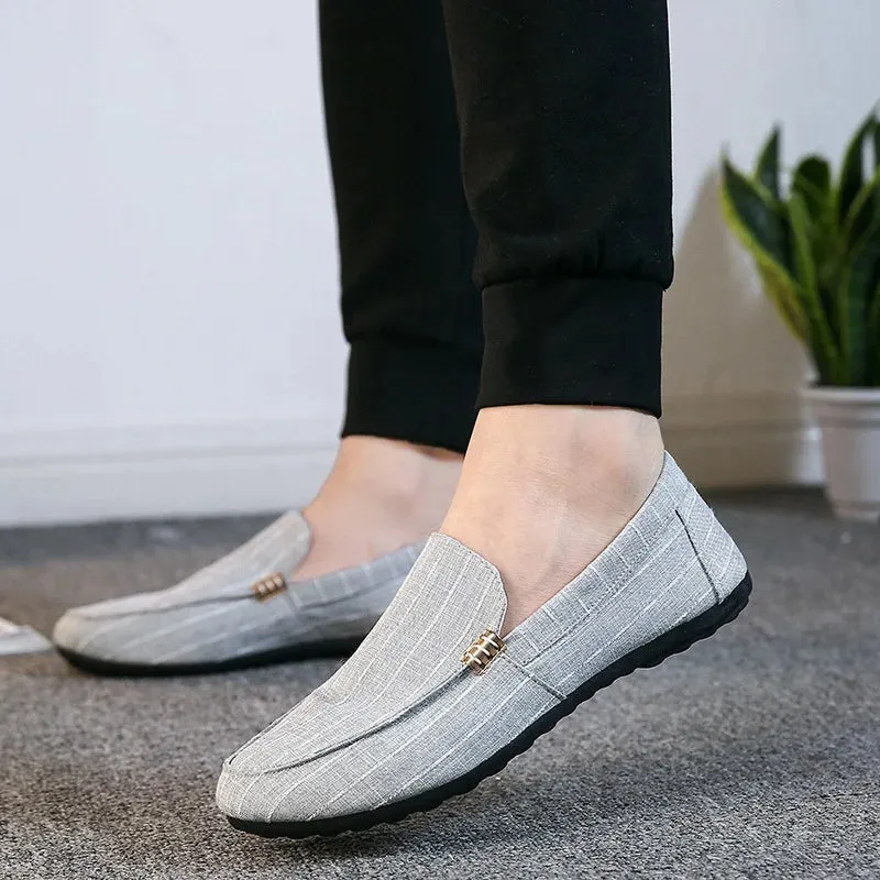 Men's Casual Shoes Red Loafers Cleat Shoes Metal Trim Adulto Driving Moccasin Soft Comfortable Casual Shoes Men's Sneakers Flats
