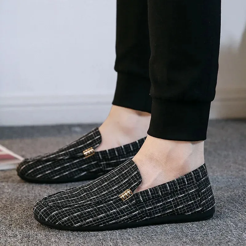 Men's Casual Shoes Red Loafers Cleat Shoes Metal Trim Adulto Driving Moccasin Soft Comfortable Casual Shoes Men's Sneakers Flats
