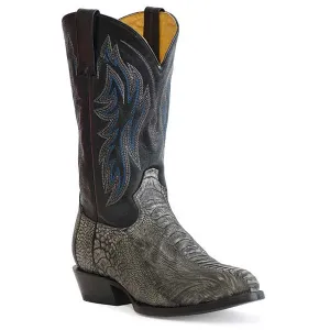 Men's Roper Austin Ostrich Leg Boots Handcrafted Gray