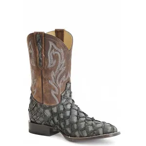 Men's Stetson Predator Pirarucu Tru-x System Boots Handcrafted Gray
