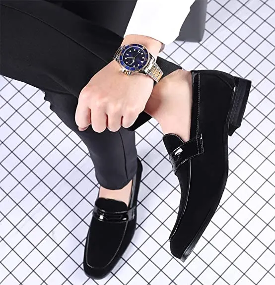 Men's Suede Penny Loafers