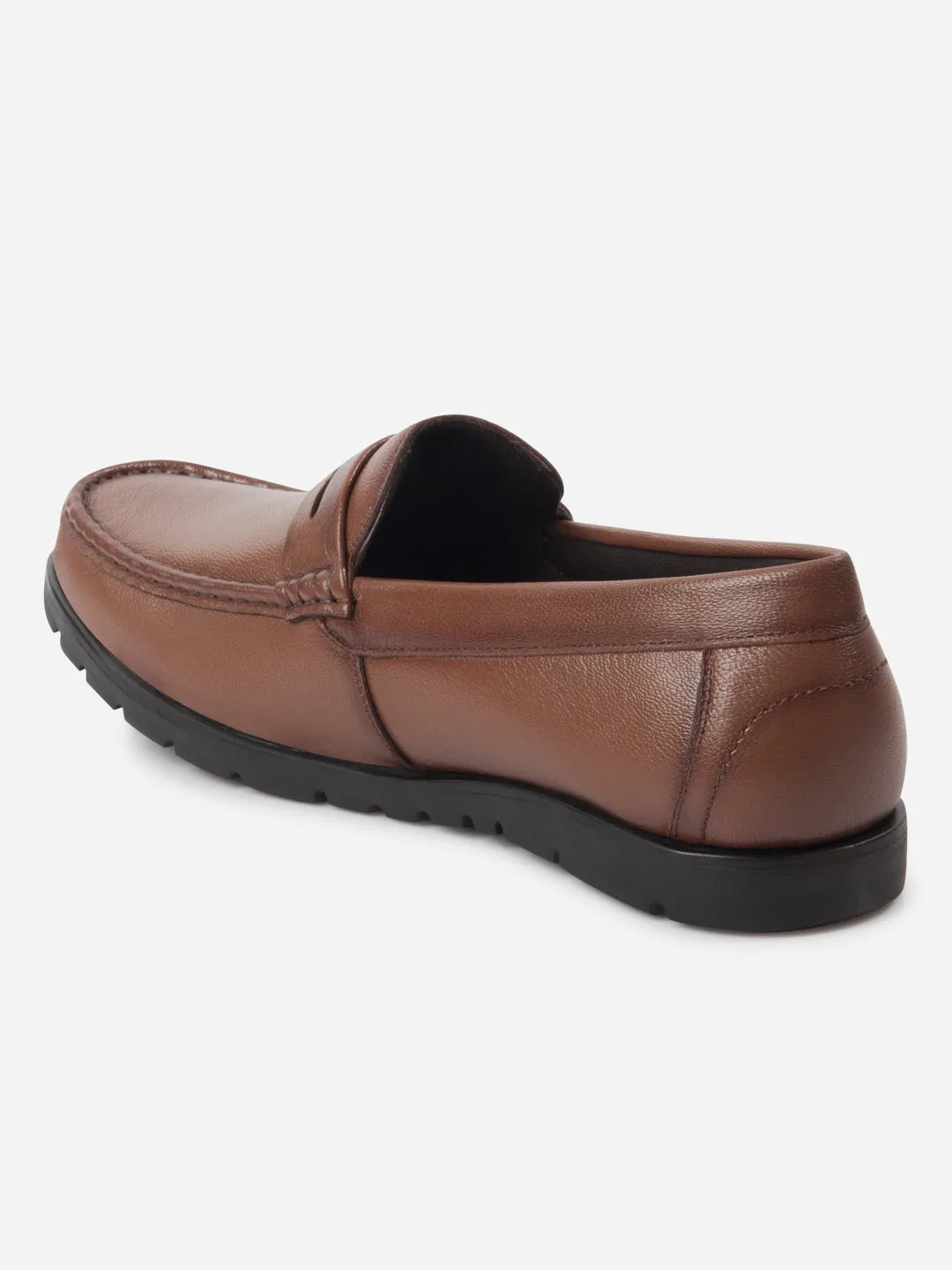 Men's Tan Moc Toe Loafer (ID1174)