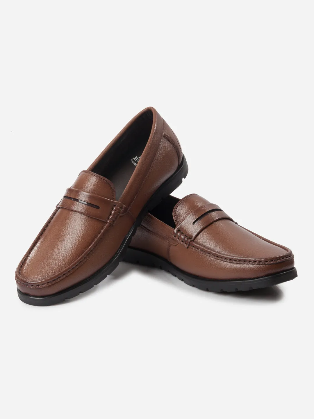 Men's Tan Moc Toe Loafer (ID1174)
