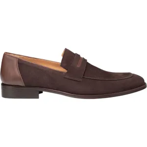 Mezlan Men's Galeno Suede Penny Loafer in Brown