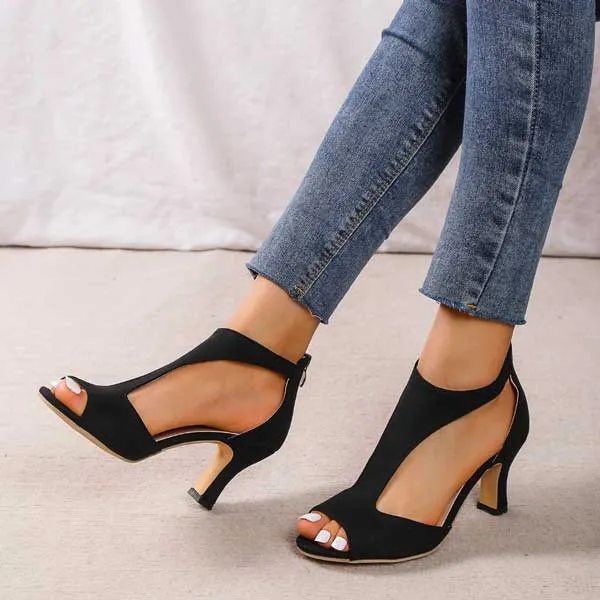 Mila | Elegant Orthopedic Open-Toe Heels