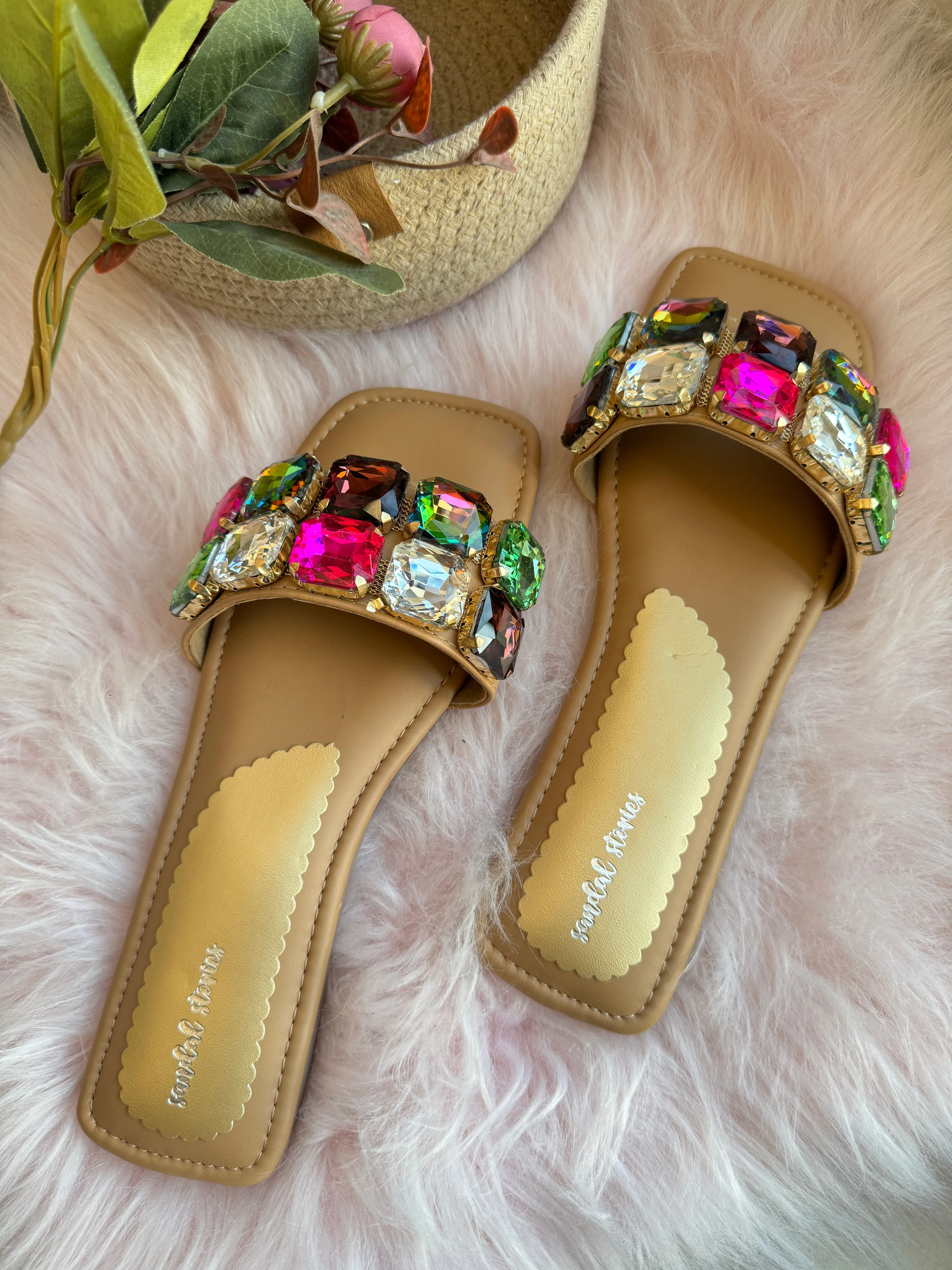 Multicolored Gemstone Flats