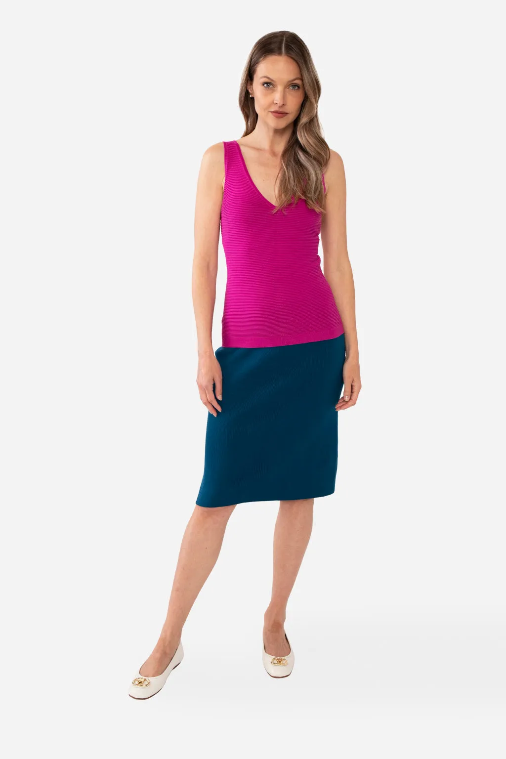 NATALIYA PENCIL SKIRT - IVORY