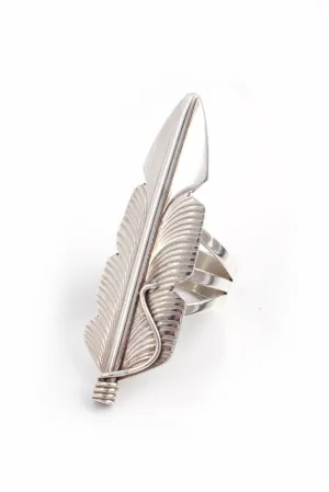 Navajo Sterling Silver Feather Ring (Size 5.5)