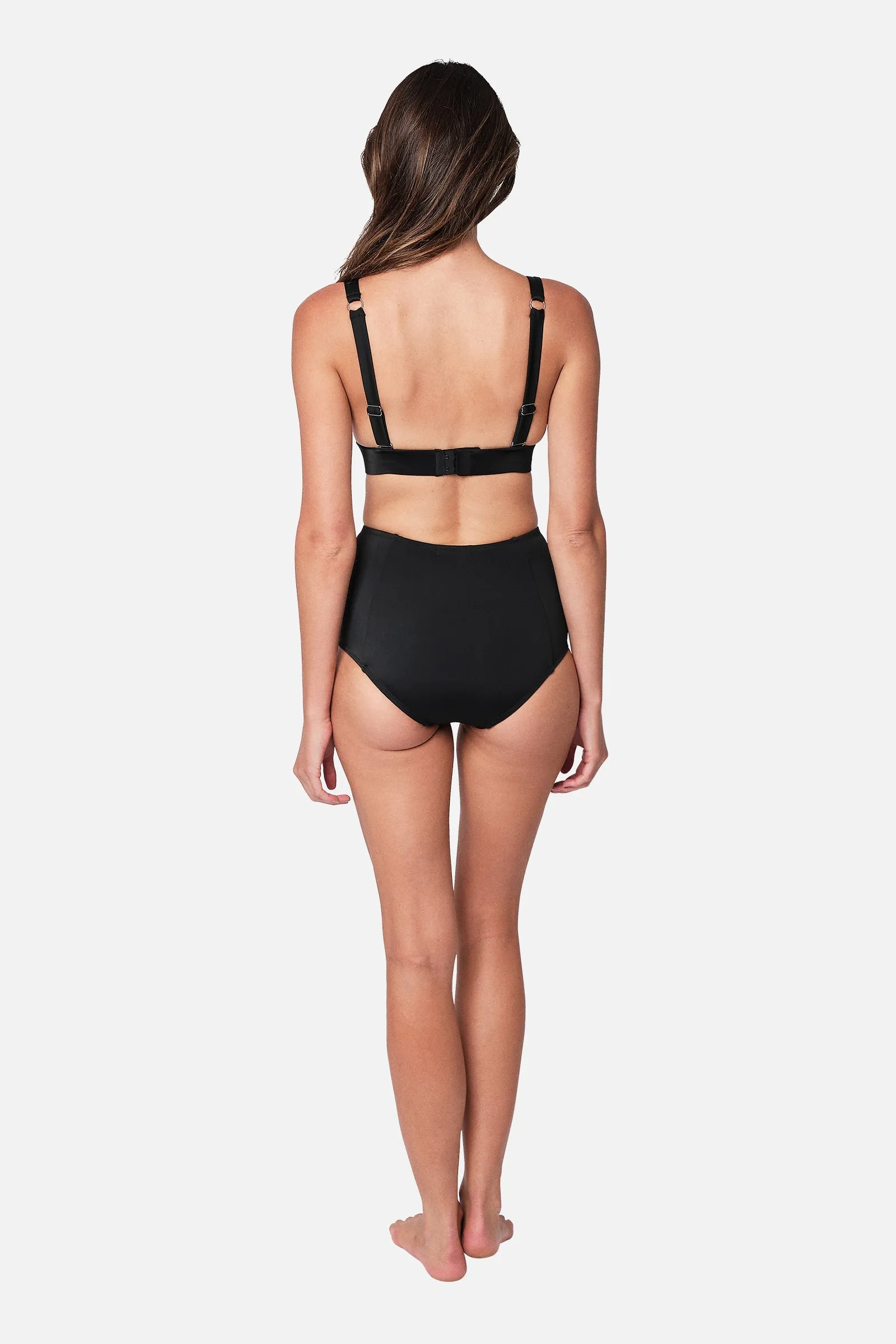 Never Say Never Bikini Bralette (DD-F Cup) BLACK