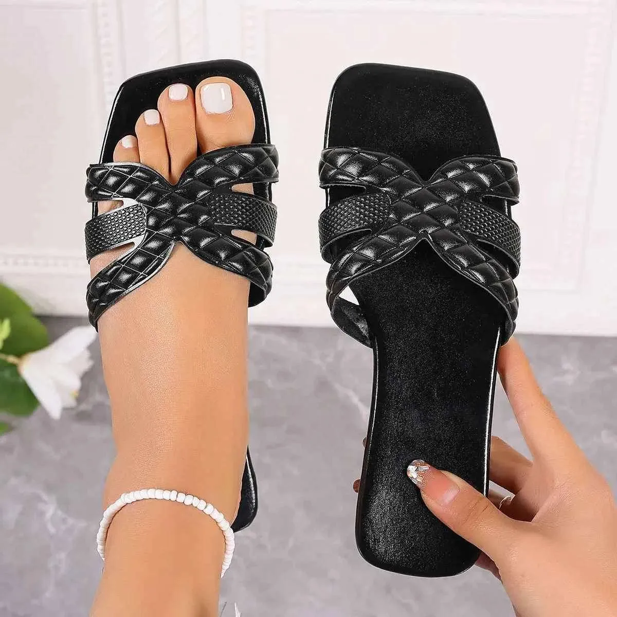 Open Toe Flats Sandals for Effortless Style and Comfort