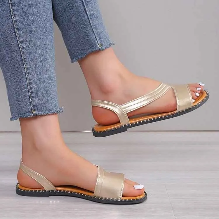 Open Toe Flats Sandals for Stylish Summer Comfort