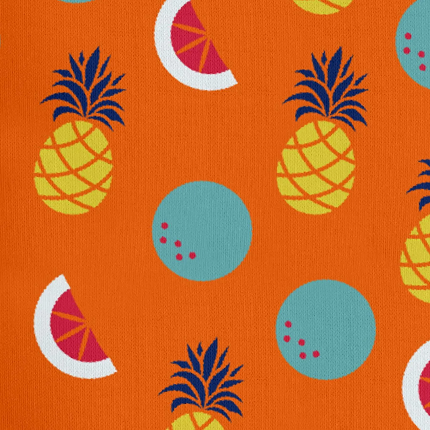 Orange Bamboo Socks with Exotic Fruits by Red Fraktion