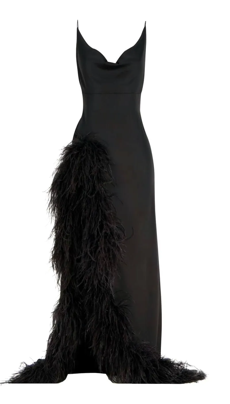 Paradise Bird Dress in black