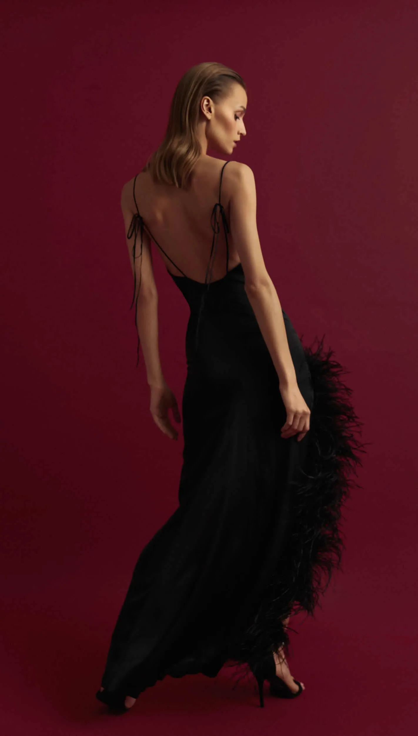 Paradise Bird Dress in black