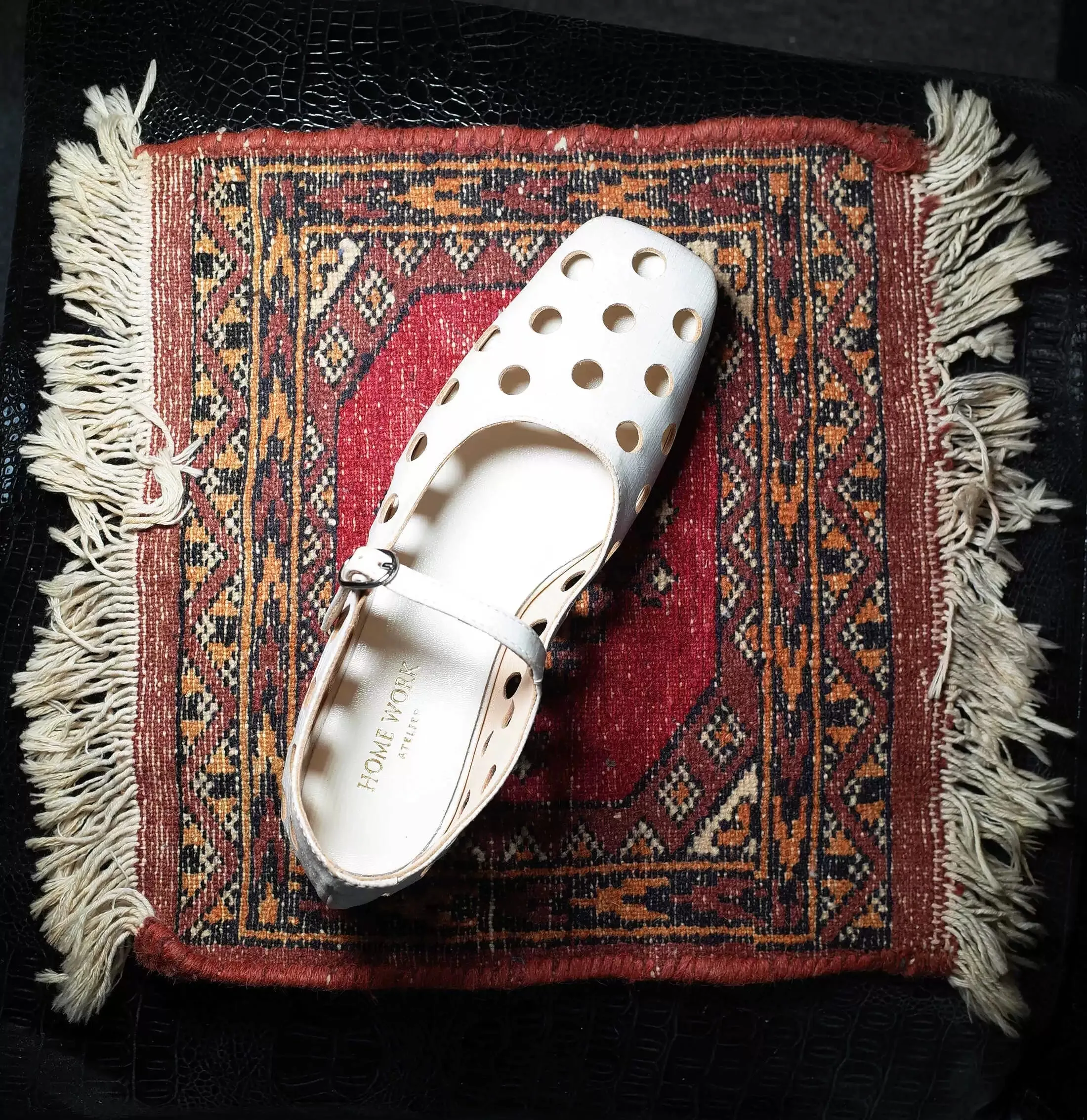 Pearl White Mary Jane Flats