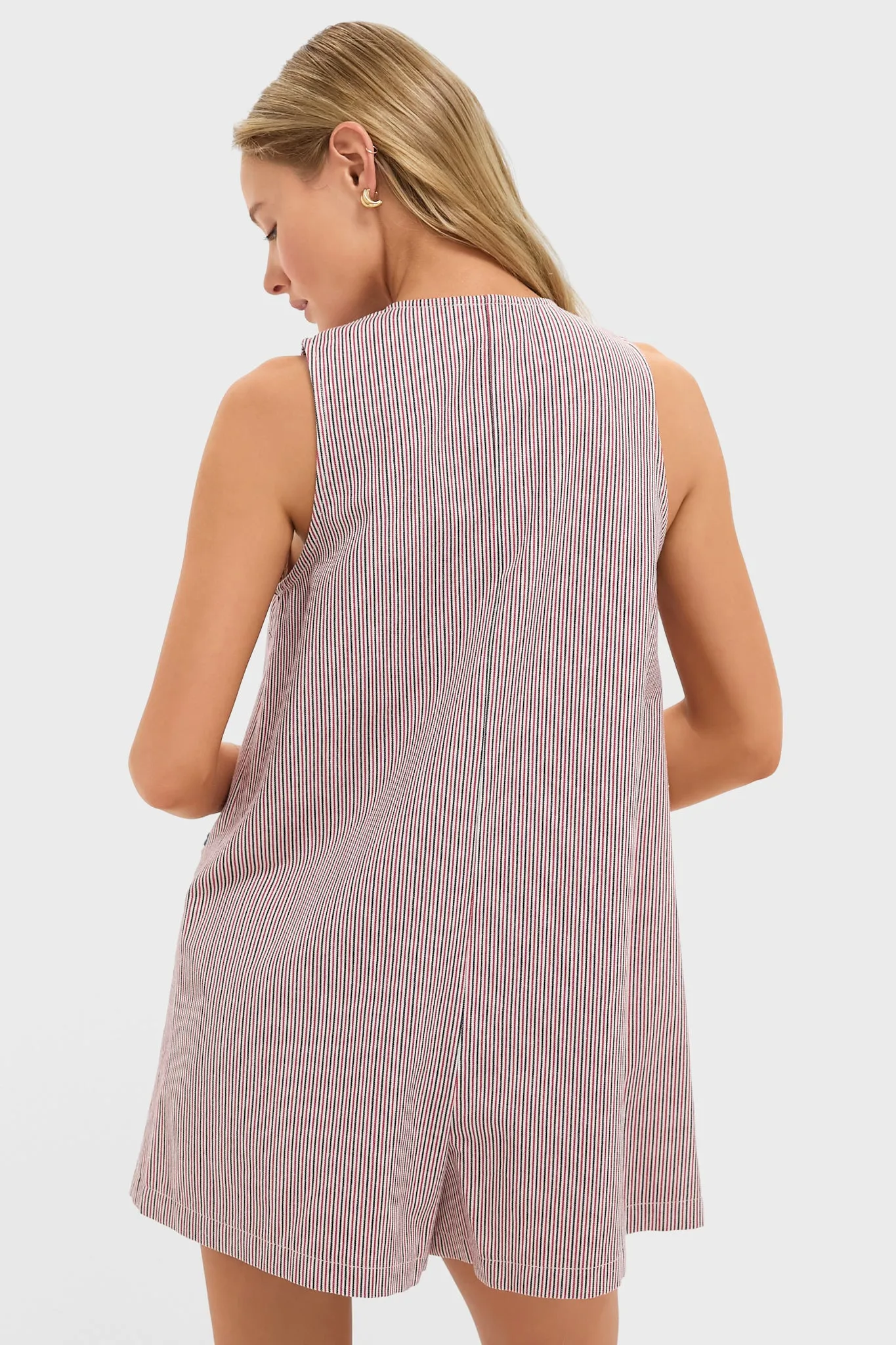 Red and Blue Stripe Myla Romper