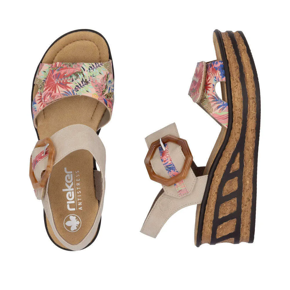 RIEKER -  68176 in multi beige