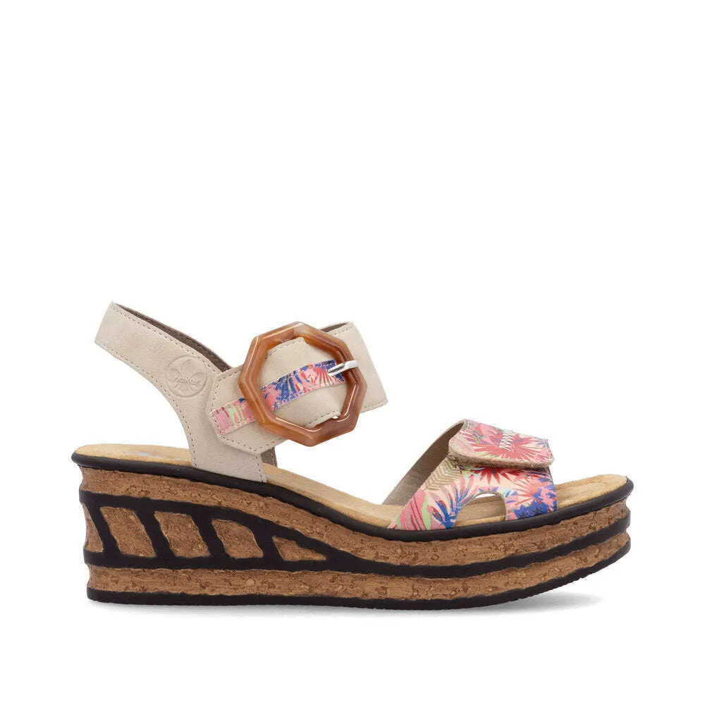 RIEKER -  68176 in multi beige